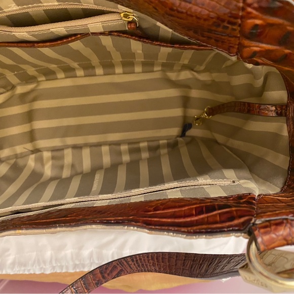 Brahmin Marianna Rose Gold Provence, embossed genuine leather Tote/Satchel. - Picture 10 of 12